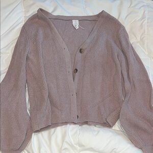 Joie Lavender Ribbed Cardigan